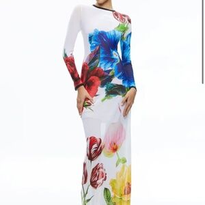 Alice + Olivia Delora Floral Maxi Dress